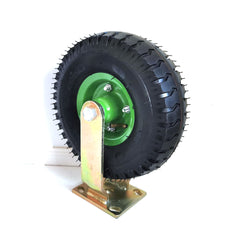 10Inch Fixed Castor Caster Pneumatic Tyres Tyre Wheel Trolley Cart Wheelbarrow