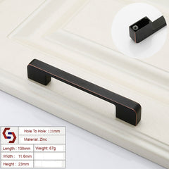 Zinc Kitchen Cabinet Handles Drawer Bar Handle Pull black silver copper color