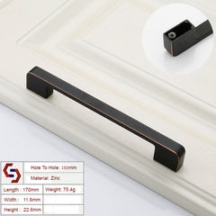Zinc Kitchen Cabinet Handles Drawer Bar Handle Pull black silver copper color