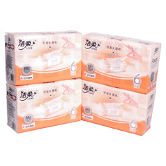 24 Pack 3-ply Soft Facial Tissue with Flower Fragrance 100 Sheets/Pack White