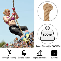 2m Sisal 50mm Rope Natural Twine Cord Thick Jute Hemp Manila Crafting Home Decor