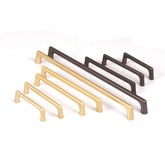 Black Gold Zinc Kitchen Cabinet Handles Drawer Bar Handle Pull 96mm 128mm 160mm 192mm 320mm