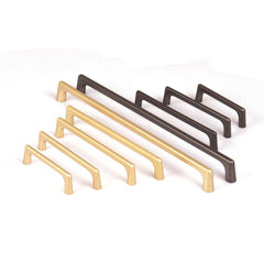 Black Gold Zinc Kitchen Cabinet Handles Drawer Bar Handle Pull 96mm 128mm 160mm 192mm 320mm
