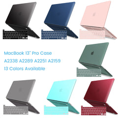 MacBook Pro 13 Inch Case 2016-2023 M1 M2 A2338 A2289 A2251 A2159 Hard Shell Case Keyboard Cover