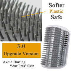 Cat Self Groomer Catnip Dog Cat Toy Corner Groomer Wall Corner Scratcher Comb Grooming Massage Brush