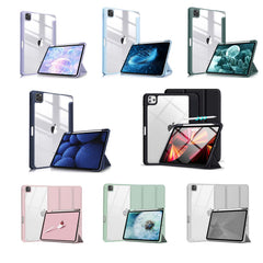 iPad Pro 11 Inch 2020-2022 Soft Tpu Smart Premium Case Auto Sleep Wake Stand Clear Cover Pencil holder