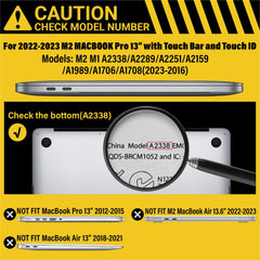 MacBook Pro 13 Inch Case 2016-2023 M1 M2 A2338 A2289 A2251 A2159 Hard Shell Case Keyboard Cover