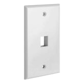 1 Port QuickPort outlet Wall Plate face plate, Single Gang White