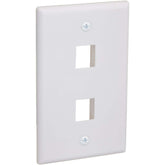 2 Port QuickPort outlet Wall Plate face plate, two Gang White