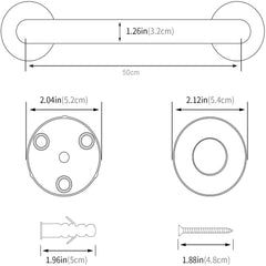 Stairway Bathroom Safety Rail Handle Shower Toilet Grab Bar Handle Handrail