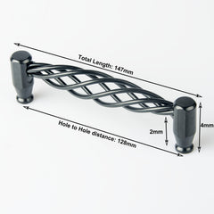 Iron-nickel alloy Kitchen Door Cabinet Drawer Handle Pulls T bar 96mm 128mm