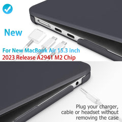 15 inch Air 2023 MacBook Air Matte Case  A2941 M2 Chip Hard Shell Case Keyboard Cover