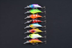 8x 7.5cm Popper Crank Bait Fishing Lure Lures Surface Tackle Saltwater