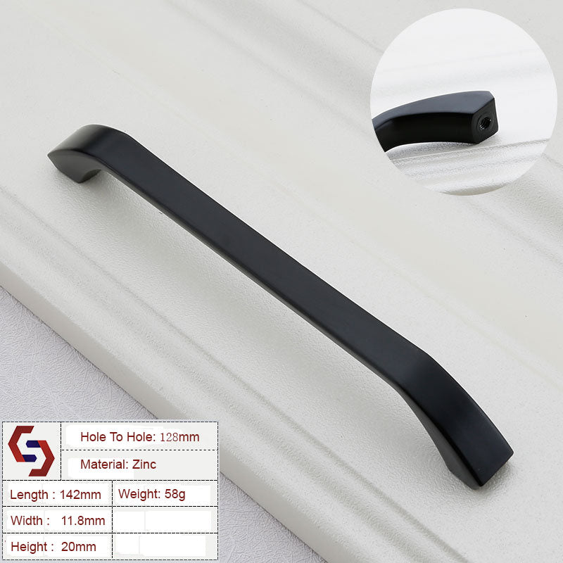 Zinc Kitchen Cabinet Handles Bar Drawer Handle Pull Gold Silvercolor 96MM 128MM
