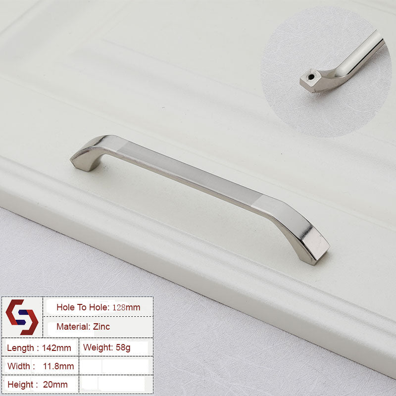 Zinc Kitchen Cabinet Handles Bar Drawer Handle Pull Gold Silvercolor 96MM 128MM