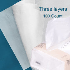 24 Pack 3-ply Soft Facial Tissue with Flower Fragrance 100 Sheets/Pack White
