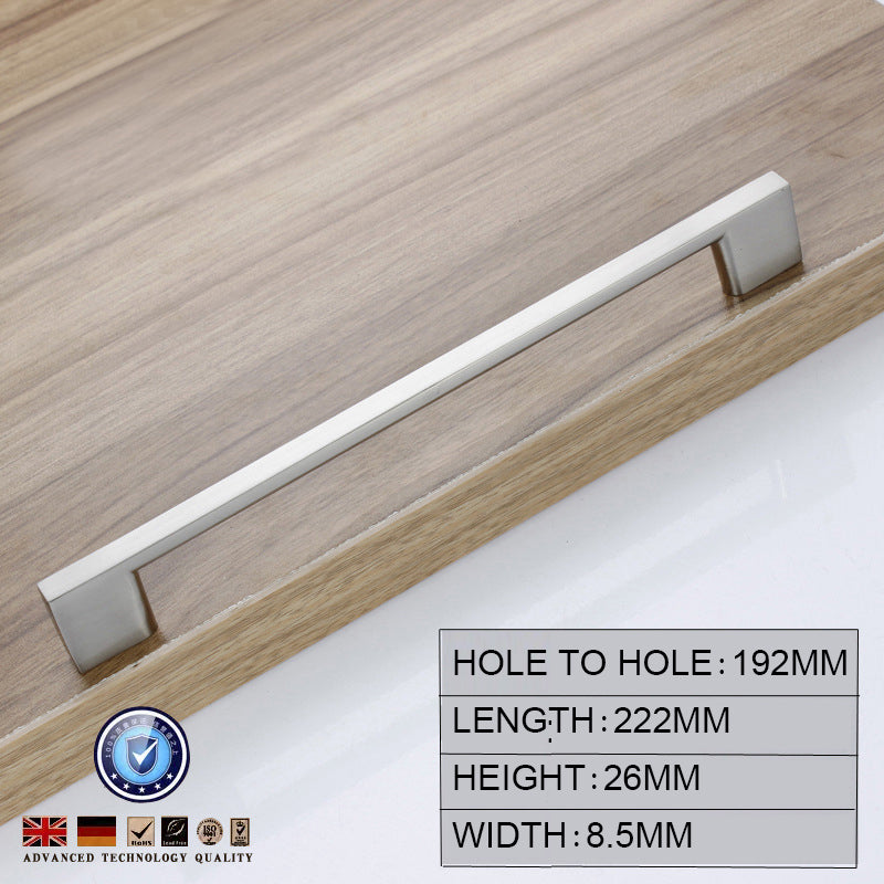 Brushed Nickel Kitchen Door Cabinet Drawer Handle Pulls 96MM 128MM 160MM 192MM 224MM