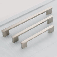 Brushed Nickel Kitchen Door Cabinet Drawer Handle Pulls 96MM 128MM 160MM 192MM 224MM