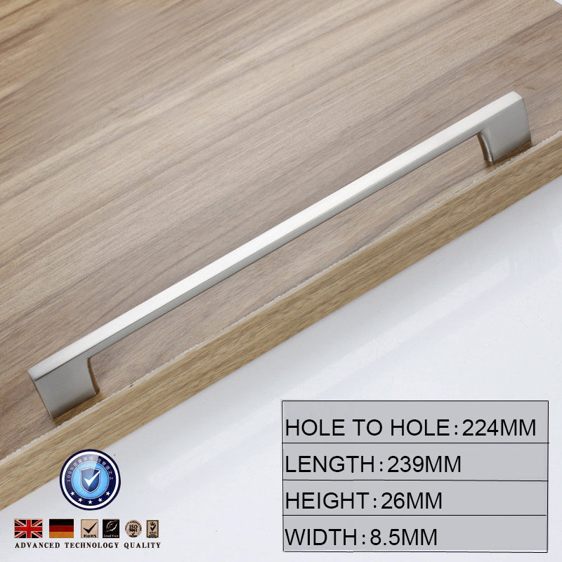 Brushed Nickel Kitchen Door Cabinet Drawer Handle Pulls 96MM 128MM 160MM 192MM 224MM