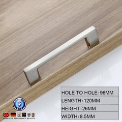Brushed Nickel Kitchen Door Cabinet Drawer Handle Pulls 96MM 128MM 160MM 192MM 224MM