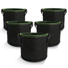 5-Pack 7 Gallons Plant Grow Bag Flower Container Pots with Handles Garden Planter