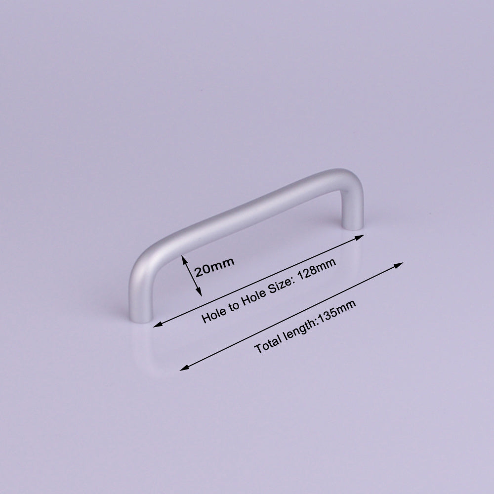 Aluminium Kitchen Cabinet Handles Drawer Bar Handle Pull 96mm 128mm 160mm 192mm