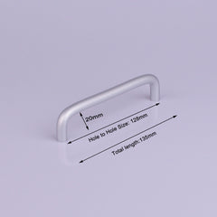 Aluminium Kitchen Cabinet Handles Drawer Bar Handle Pull 96mm 128mm 160mm 192mm