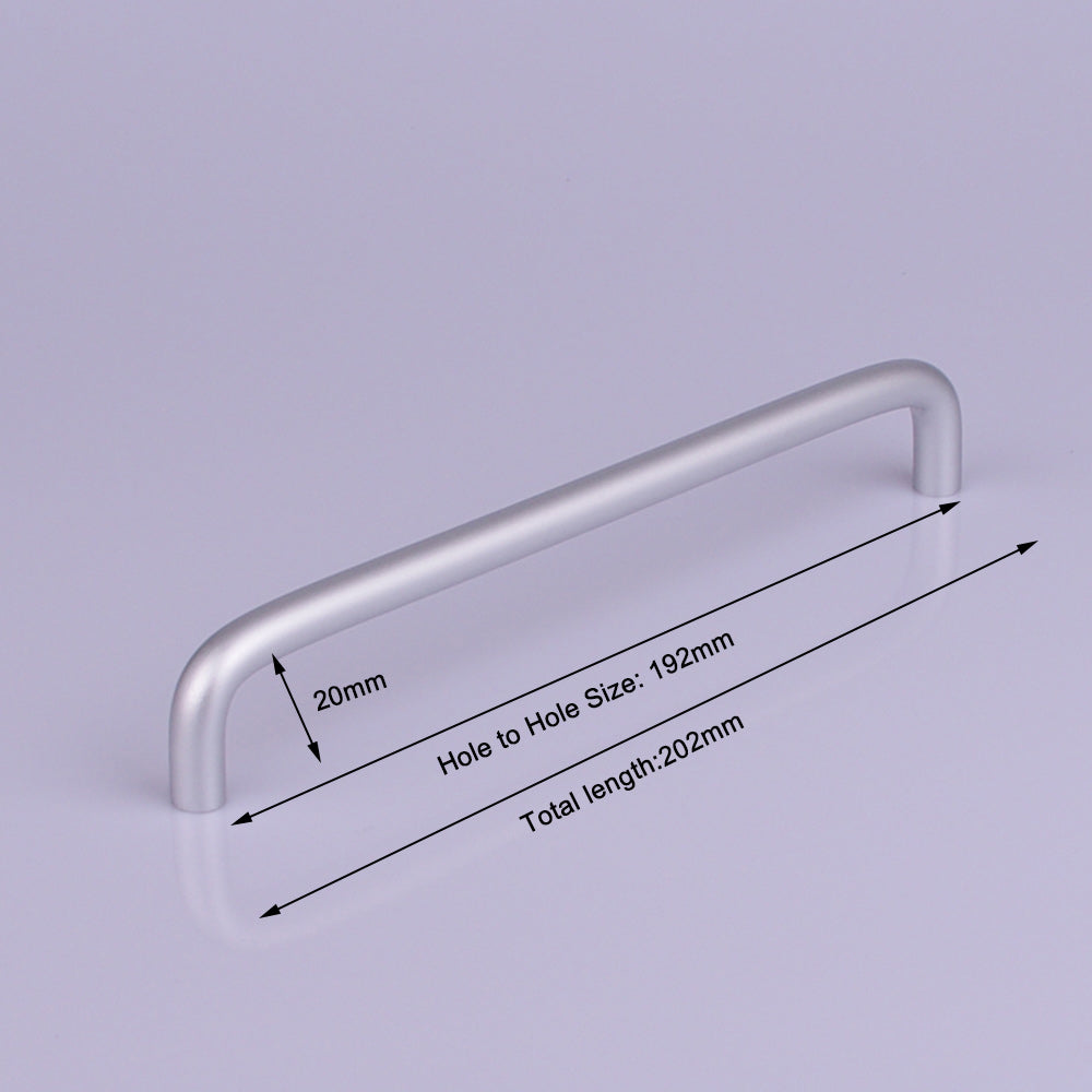 Aluminium Kitchen Cabinet Handles Drawer Bar Handle Pull 96mm 128mm 160mm 192mm
