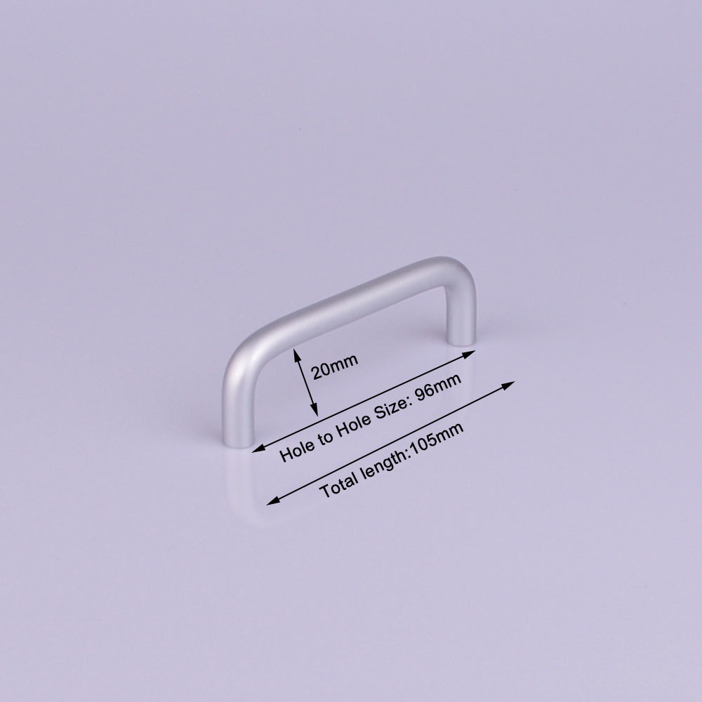 Aluminium Kitchen Cabinet Handles Drawer Bar Handle Pull 96mm 128mm 160mm 192mm