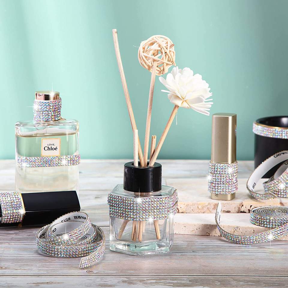 Self-Adhesive Diamond Crystal Sticker DIY Bling Rhinestones for Car Water Glass Phone Case Decoration