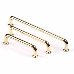 96mm128mm 192mm Polished gold Furniture Kitchen Bathroom Cabinet Handles Drawer Bar Handle Pull Knob