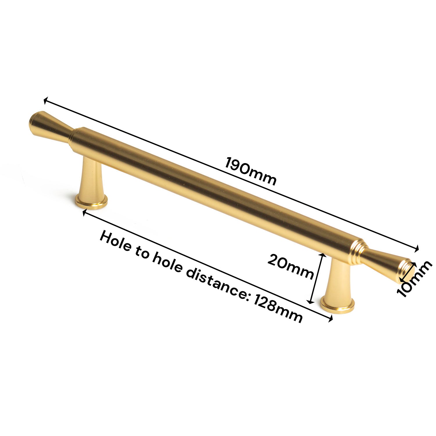 Gold Black Zinc Kitchen Cabinet Handles Drawer Bar Handle Pull 96mm 128mm