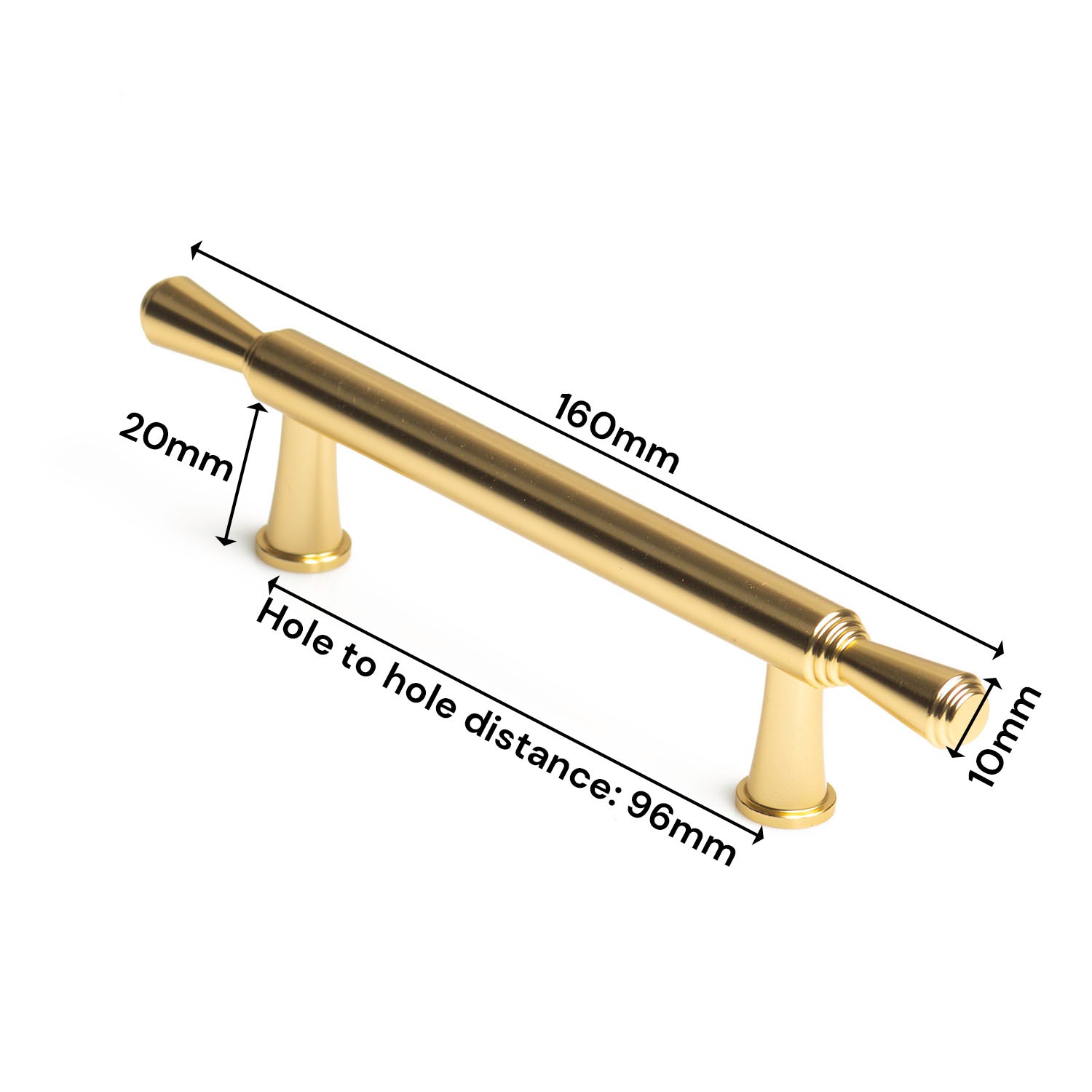 Gold Black Zinc Kitchen Cabinet Handles Drawer Bar Handle Pull 96mm 128mm