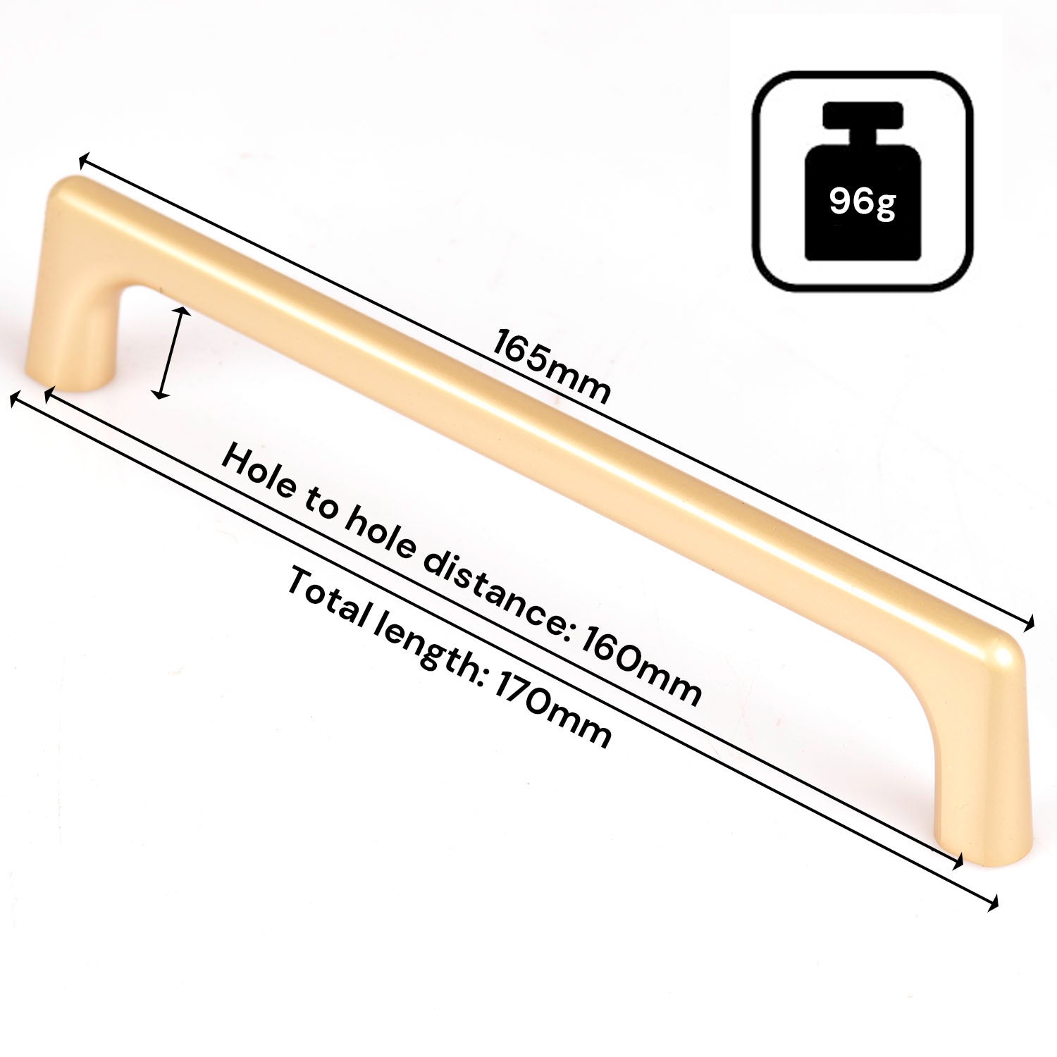 Black Gold Zinc Kitchen Cabinet Handles Drawer Bar Handle Pull 96mm 128mm 160mm 192mm 320mm