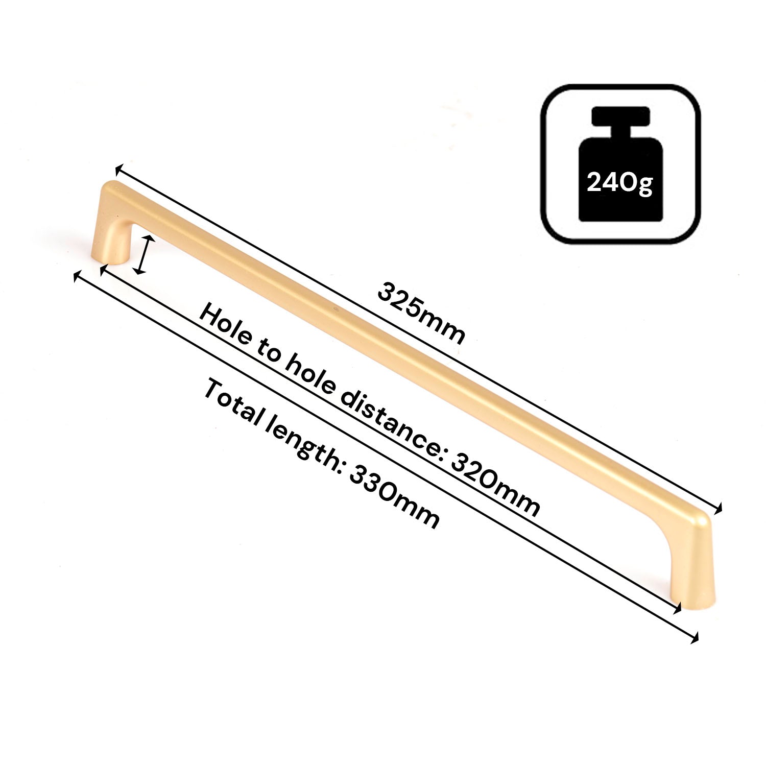Black Gold Zinc Kitchen Cabinet Handles Drawer Bar Handle Pull 96mm 128mm 160mm 192mm 320mm