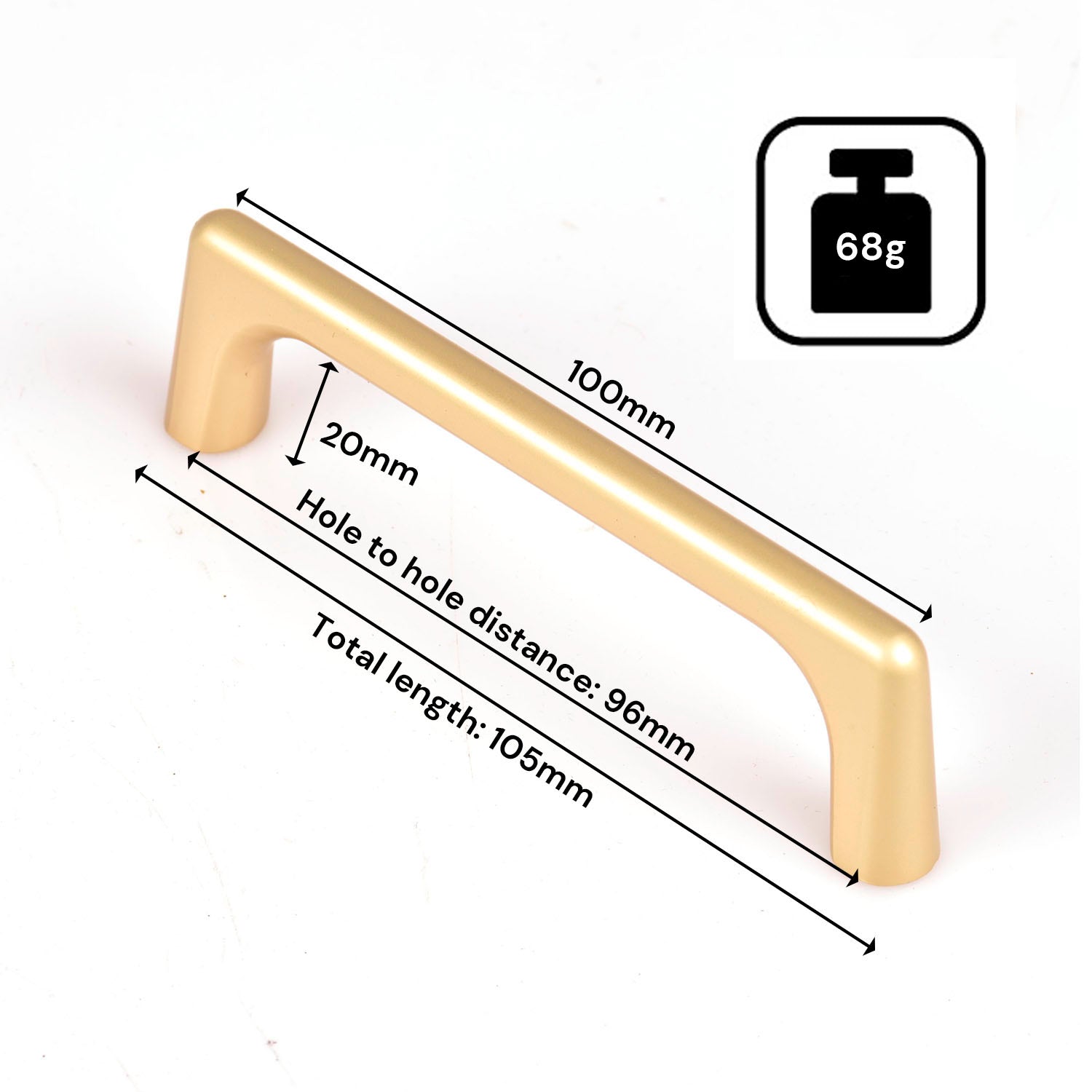 Black Gold Zinc Kitchen Cabinet Handles Drawer Bar Handle Pull 96mm 128mm 160mm 192mm 320mm