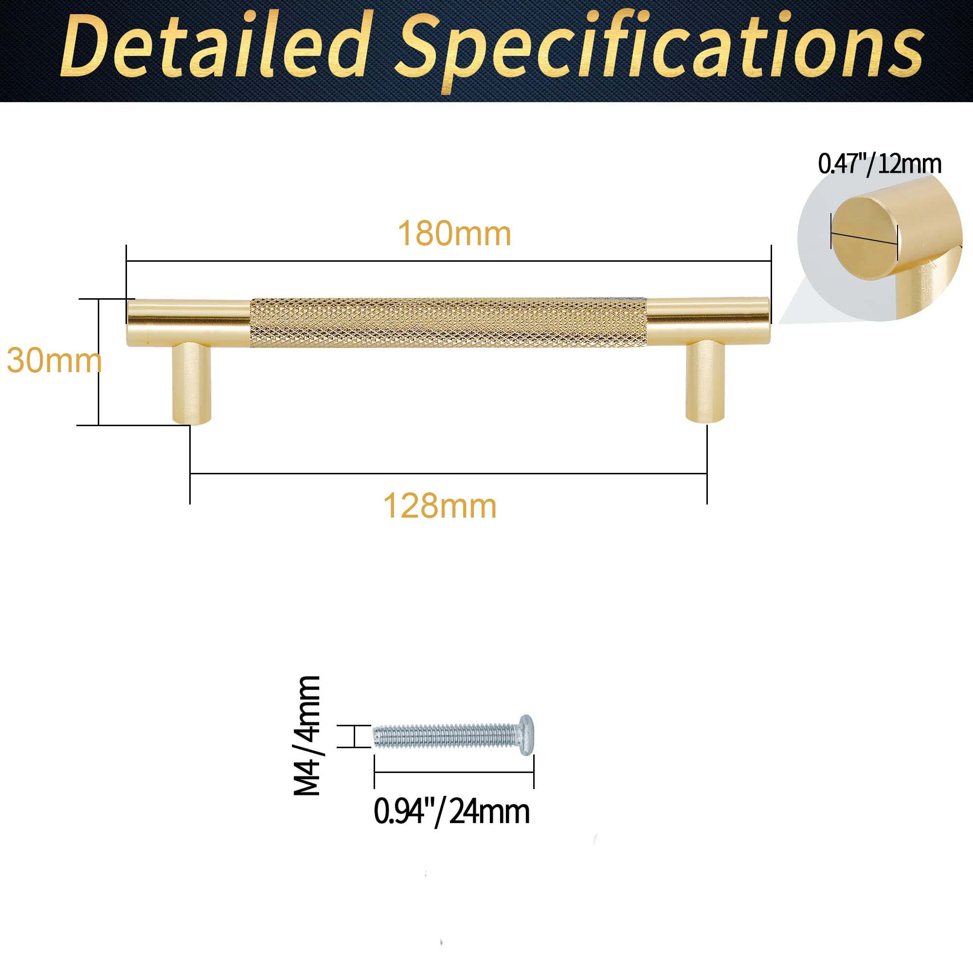96MM 128MM 160MM Cabinet Handles Gold Drawer Pulls Knobs Hardware for Kitchen Bathroom Furniture Cupboard
