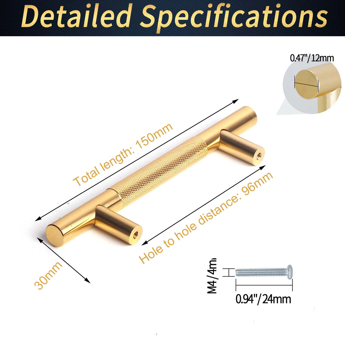 96MM 128MM 160MM Cabinet Handles Gold Drawer Pulls Knobs Hardware for Kitchen Bathroom Furniture Cupboard