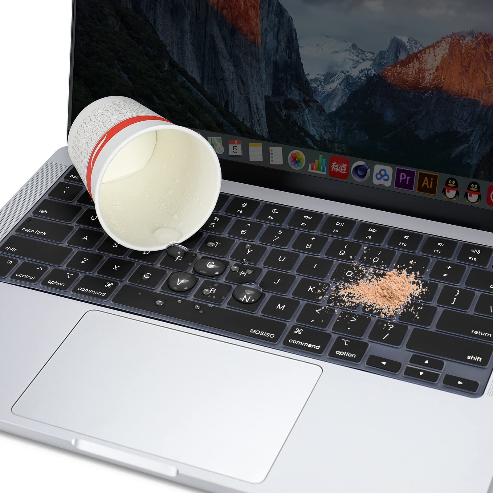 Keyboard Cover Skin For MacBook Air Pro 13 13.6 14 15.3 16 A2442 A2779 A2485 A2780 A2681 A2941 M1 M2 2021 to 2023