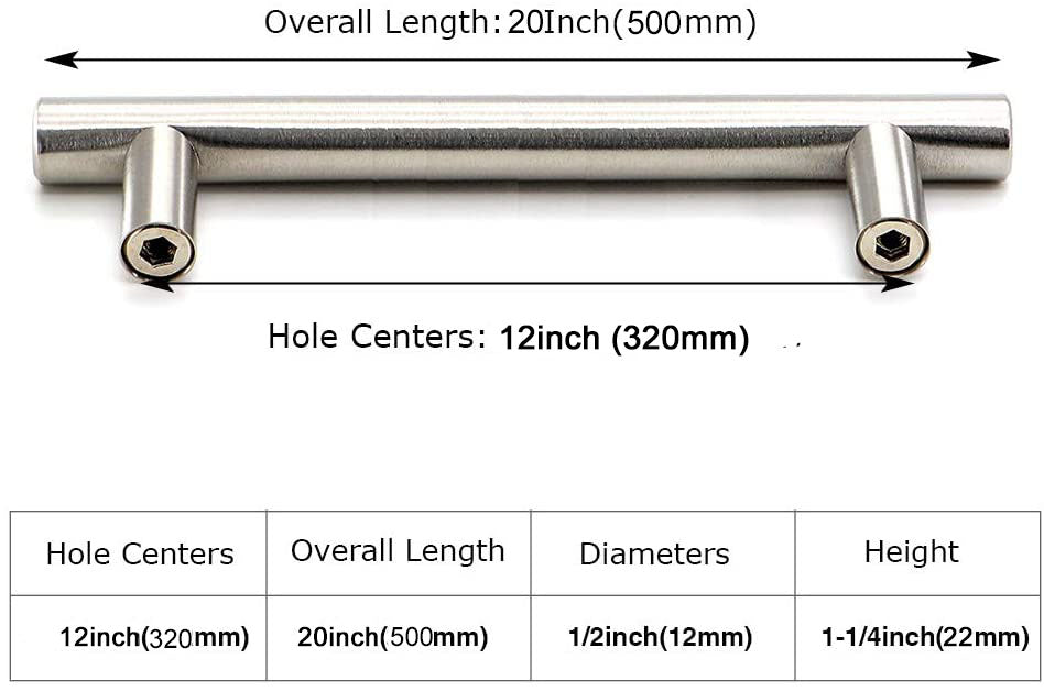 Brushed Stainless steel Kitchen Door Cabinet Drawer Handle Pulls 96MM 128MM 160MM