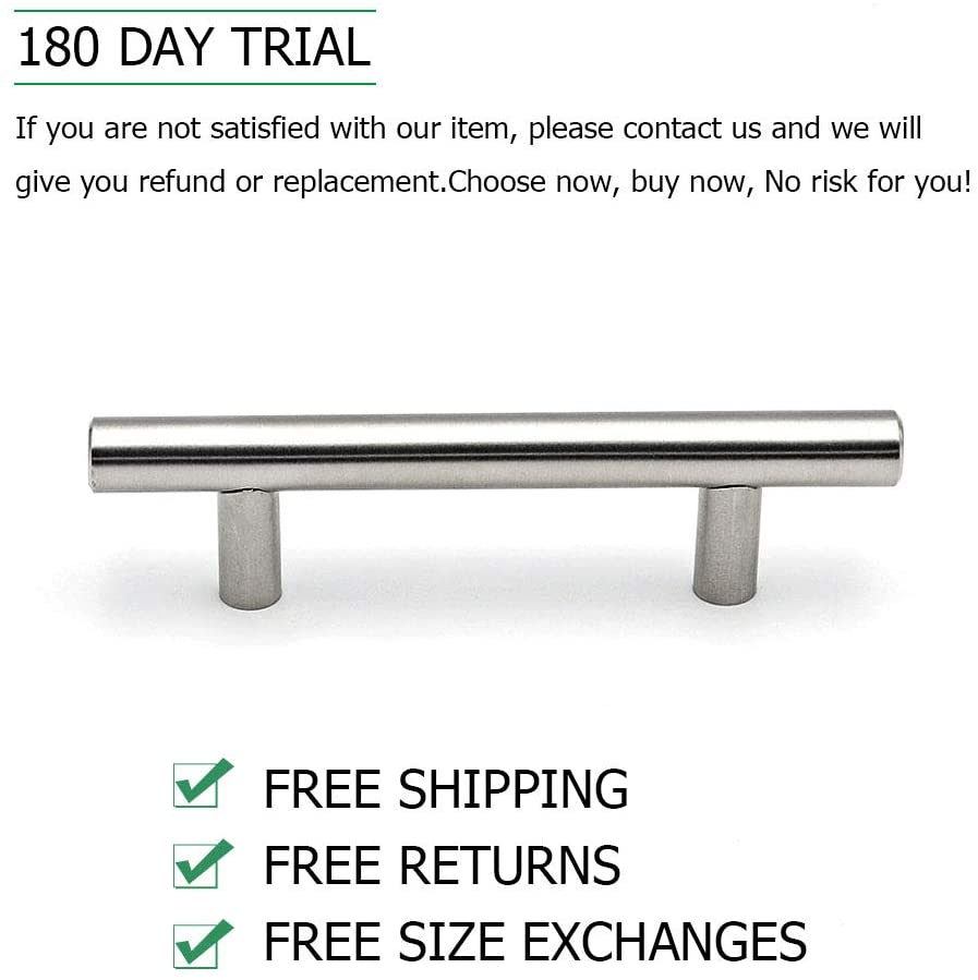 Brushed Stainless steel Kitchen Door Cabinet Drawer Handle Pulls 96MM 128MM 160MM