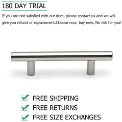 Brushed Stainless steel Kitchen Door Cabinet Drawer Handle Pulls 96MM 128MM 160MM