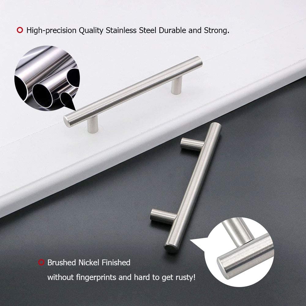 Brushed Stainless steel Kitchen Door Cabinet Drawer Handle Pulls 96MM 128MM 160MM
