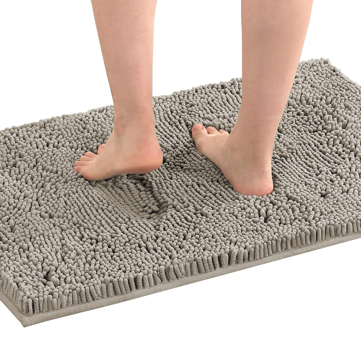 Bath 45*70cm Mat Rug Bathroom Extra Soft Absorbent Rugs Non Slip Quick Dry Grey