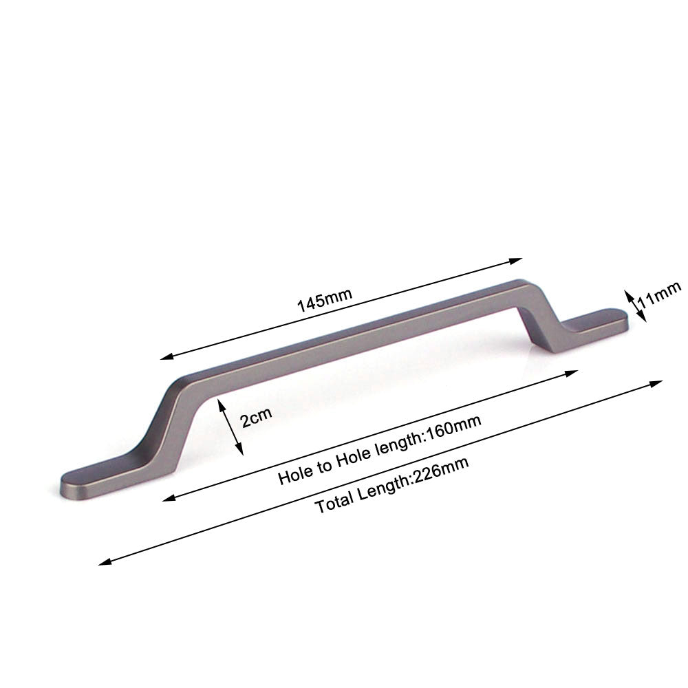 Gold Black Zinc Kitchen Cabinet Handles Drawer Bar Handle Pull 96mm 128mm 160mm