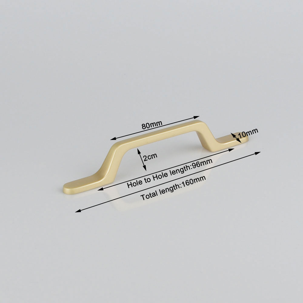Gold Black Zinc Kitchen Cabinet Handles Drawer Bar Handle Pull 96mm 128mm 160mm