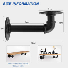 4PCS Pipe Floating Shelf Bracket Industrial Pipe Shelf Bracket Mounting Bracket Storage Racks D¨¦cor