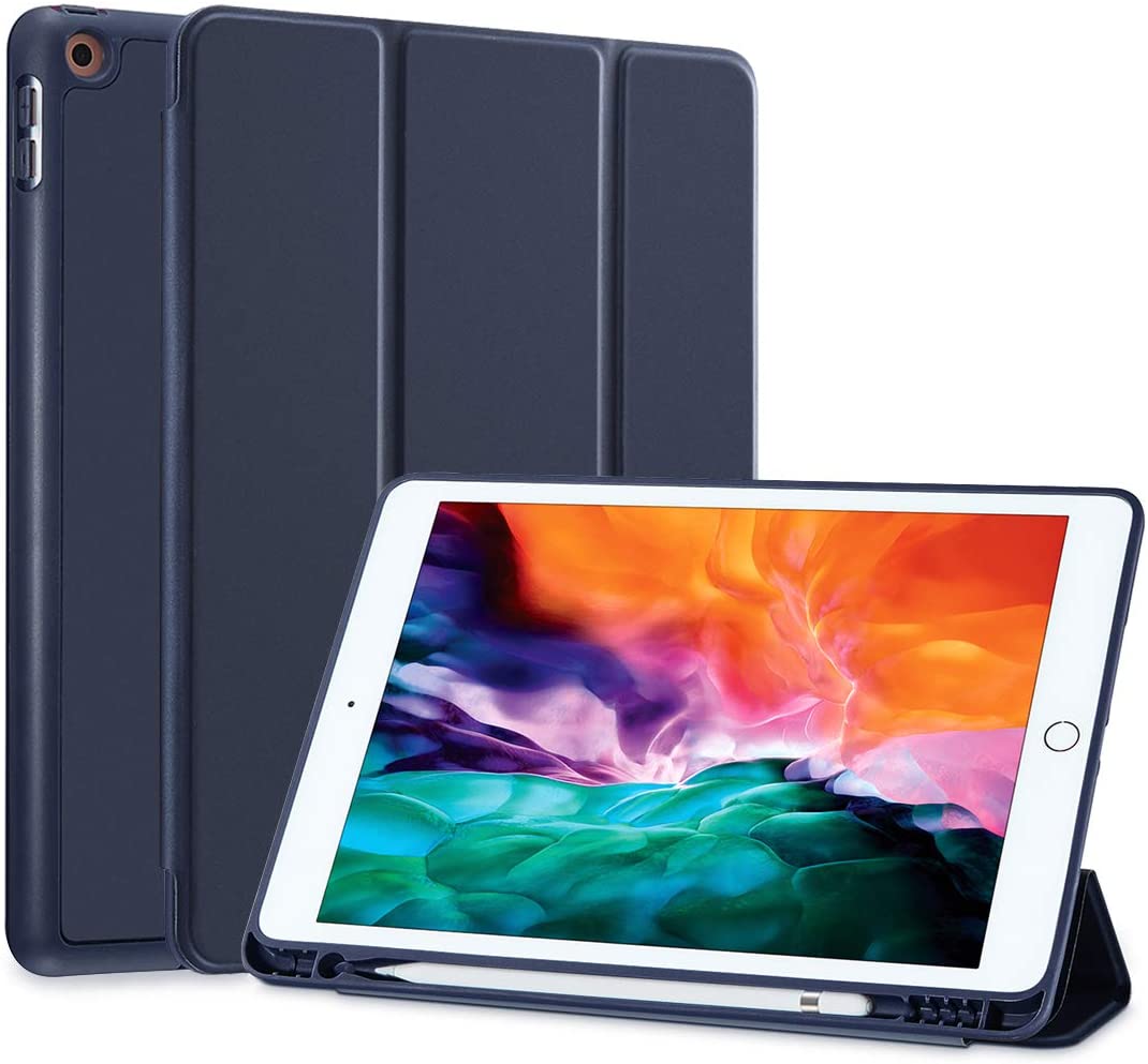 IPad 10.2 2019 7th Pencil Holder Slim Smart TPU Soft Edge Case