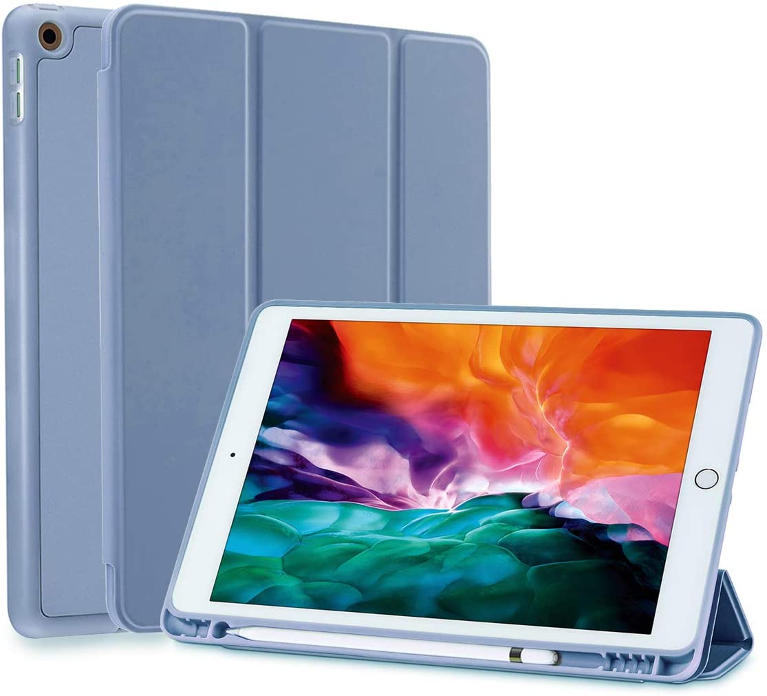 IPad 10.2 2019 7th Pencil Holder Slim Smart TPU Soft Edge Case