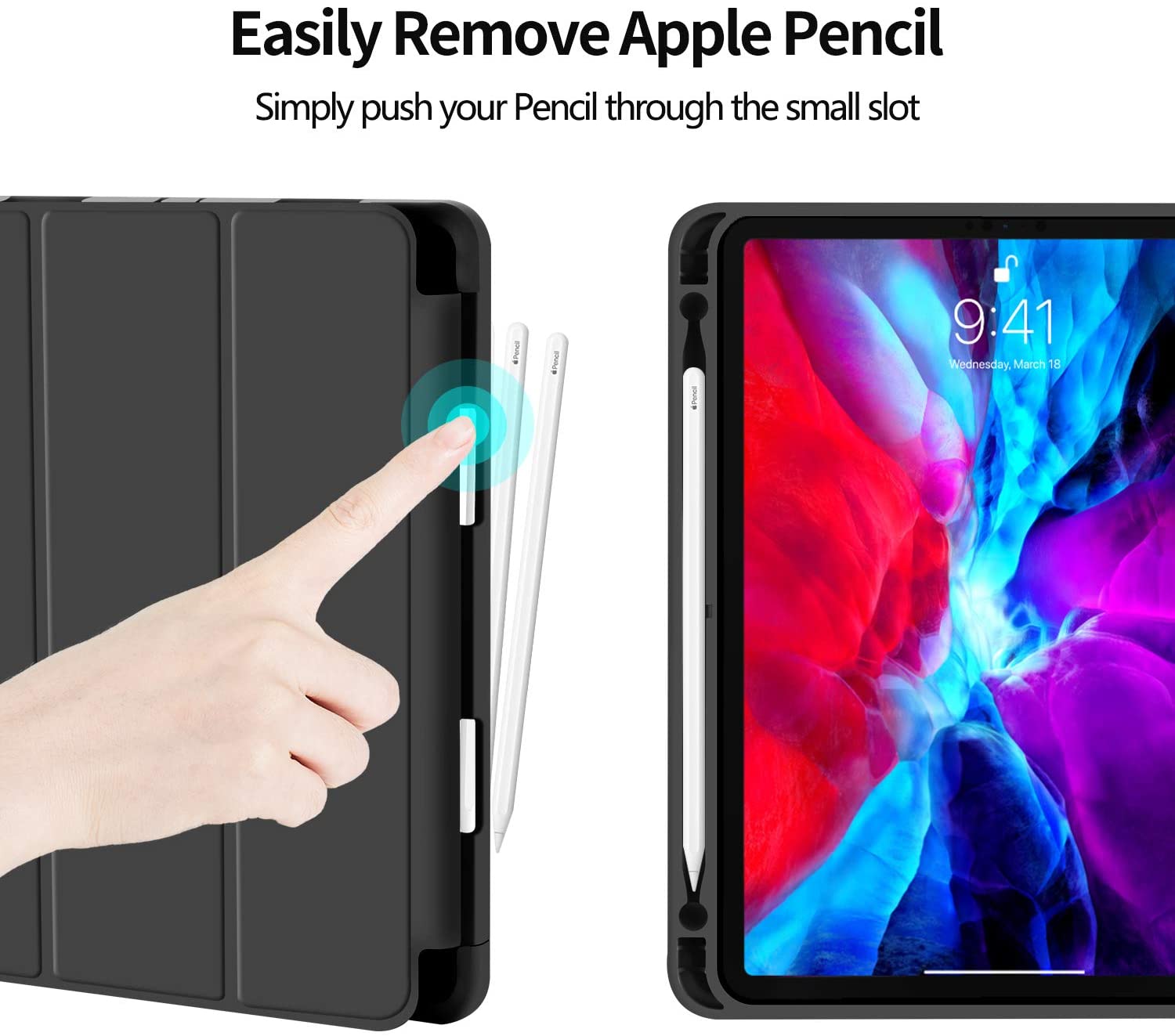 iPad Pro 11 Inch 2020-2022 Soft Tpu Smart Premium Case Auto Sleep Wake Stand Cover Pencil holder